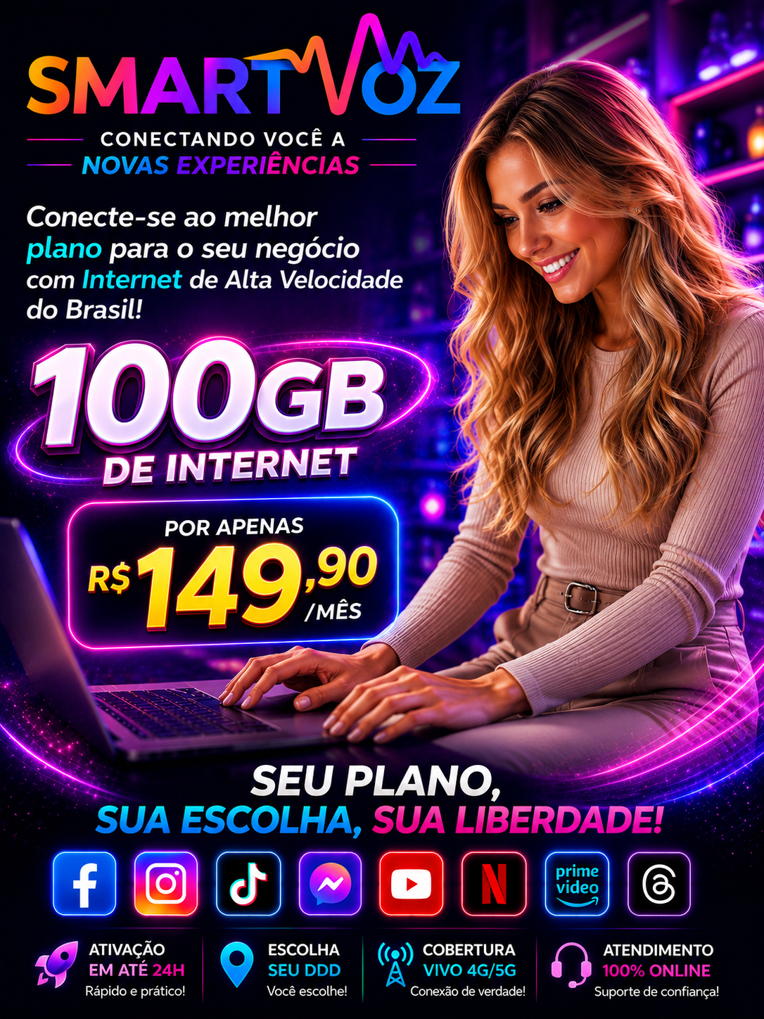 Plano PREMIUM — 100GB de internet